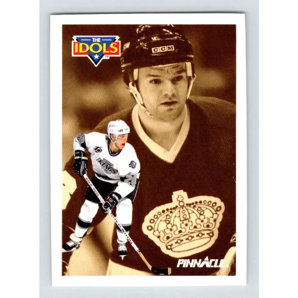 1991-92 Pinnacle #385 Marcel Dionne/Luc Robitaille NM-MT Los Angeles Kings Hockey Card Image 1