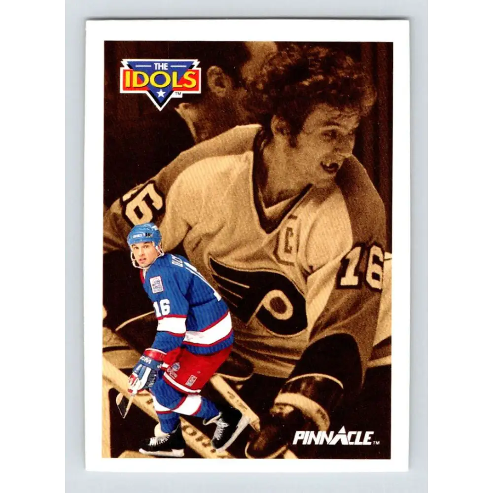 1991-92 Pinnacle #386 Ed Olczyk/Bobby Clarke NM-MT Winnipeg Jets Hockey Card Image 1