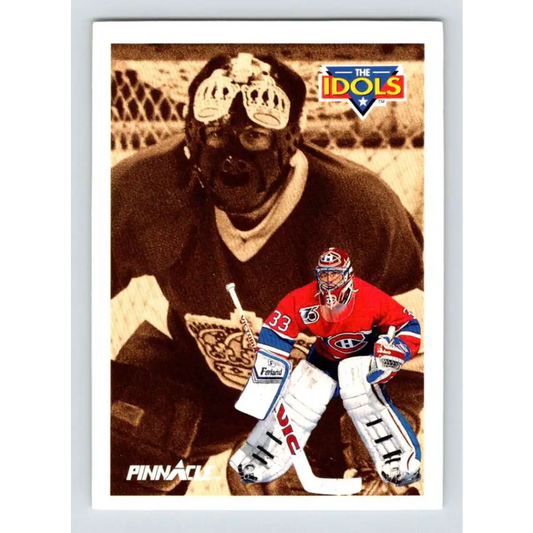 1991-92 Pinnacle #387 Rogie Vachon/Patrick Roy NM-MT Montreal Canadiens Hockey Card Image 1