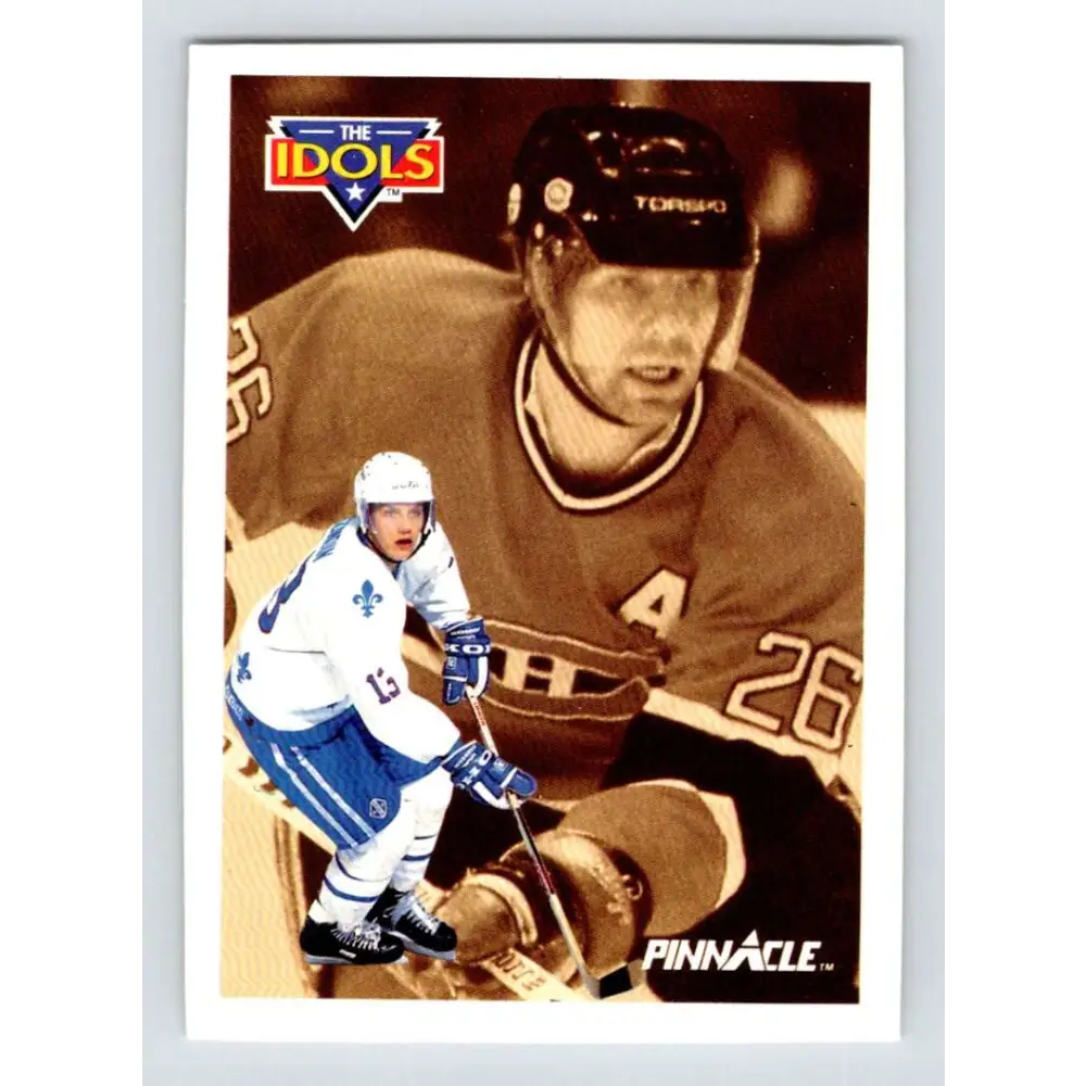 1991-92 Pinnacle #389 Mats Naslund/Mats Sundin NM-MT Quebec Nordiques Hockey Card Image 1