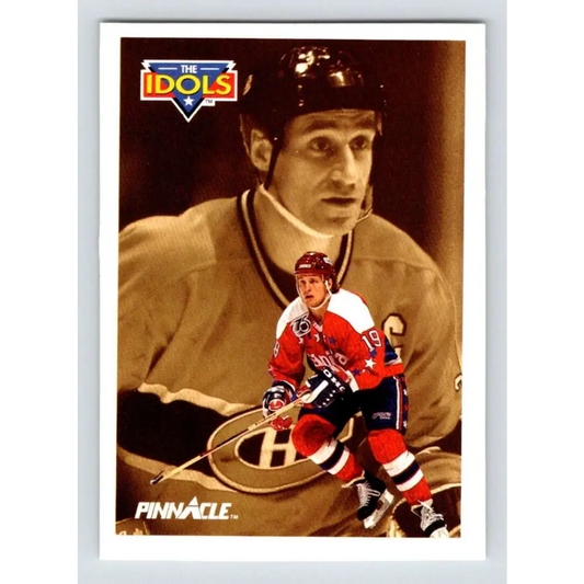 1991-92 Pinnacle #395 John Druce/Bob Gainey NM-MT Washington Capitals Hockey Card Image 1