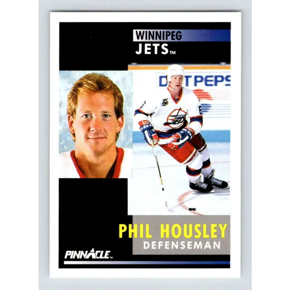 1991-92 Pinnacle #4 Phil Housley NM-MT Winnipeg Jets Hockey Card Image 1
