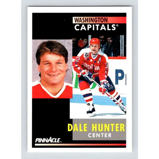 1991-92 Pinnacle #40 Dale Hunter NM-MT Washington Capitals Hockey Card Image 1