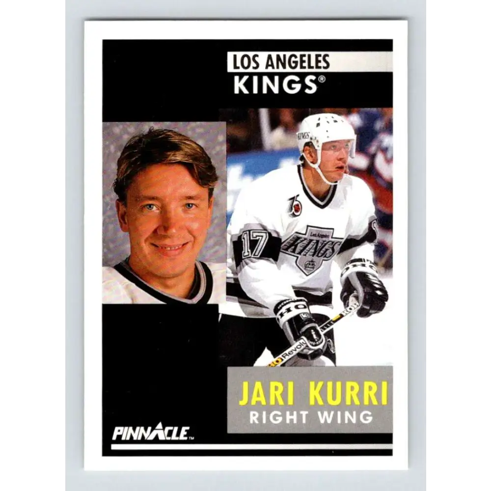 1991-92 Pinnacle #48 Jari Kurri NM-MT Los Angeles Kings Hockey Card Image 1