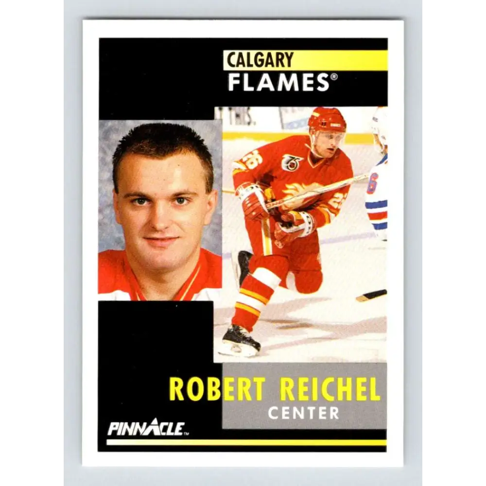 1991-92 Pinnacle #56 Robert Reichel NM-MT Calgary Flames Hockey Card Image 1