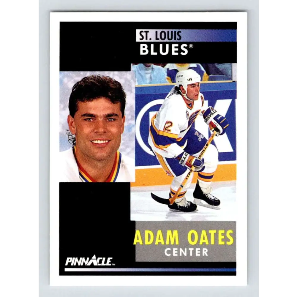 1991-92 Pinnacle #6 Adam Oates NM-MT St. Louis Blues Hockey Card Image 1