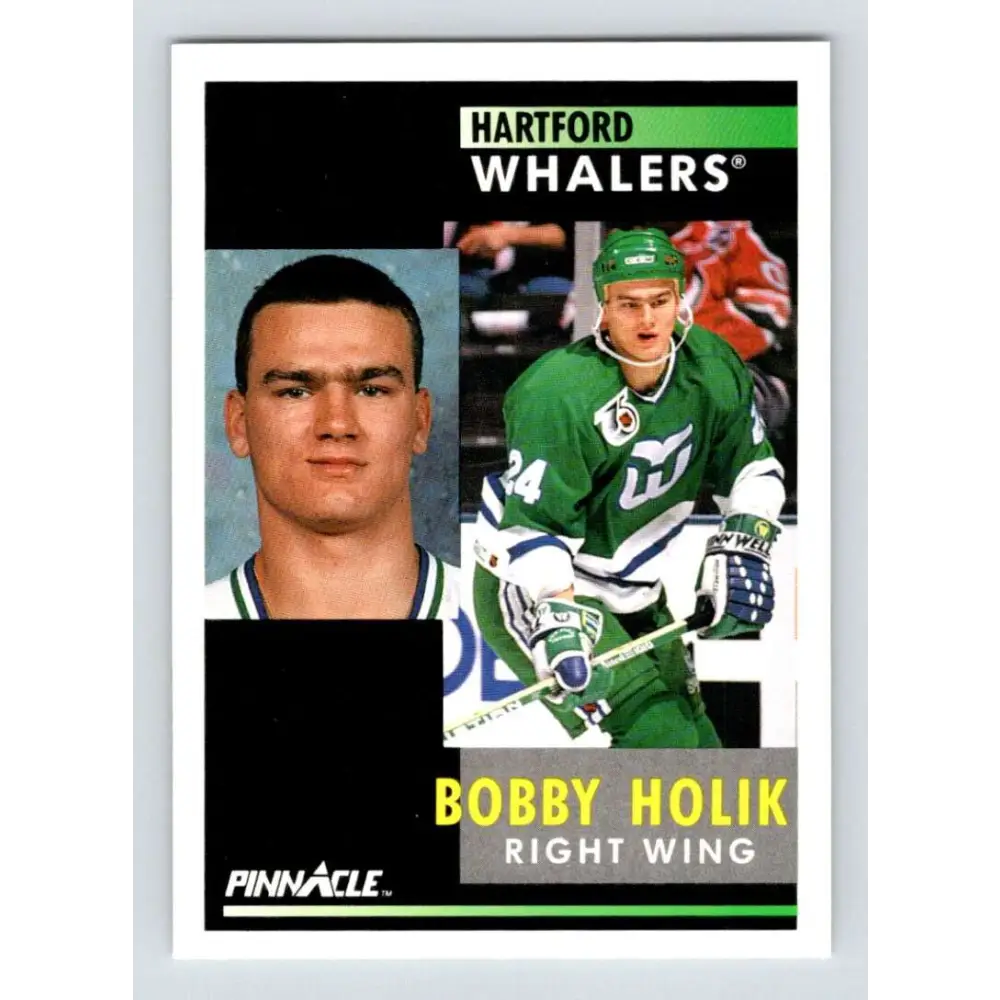 1991-92 Pinnacle #65 Bobby Holik NM-MT Hartford Whalers Hockey Card Image 1