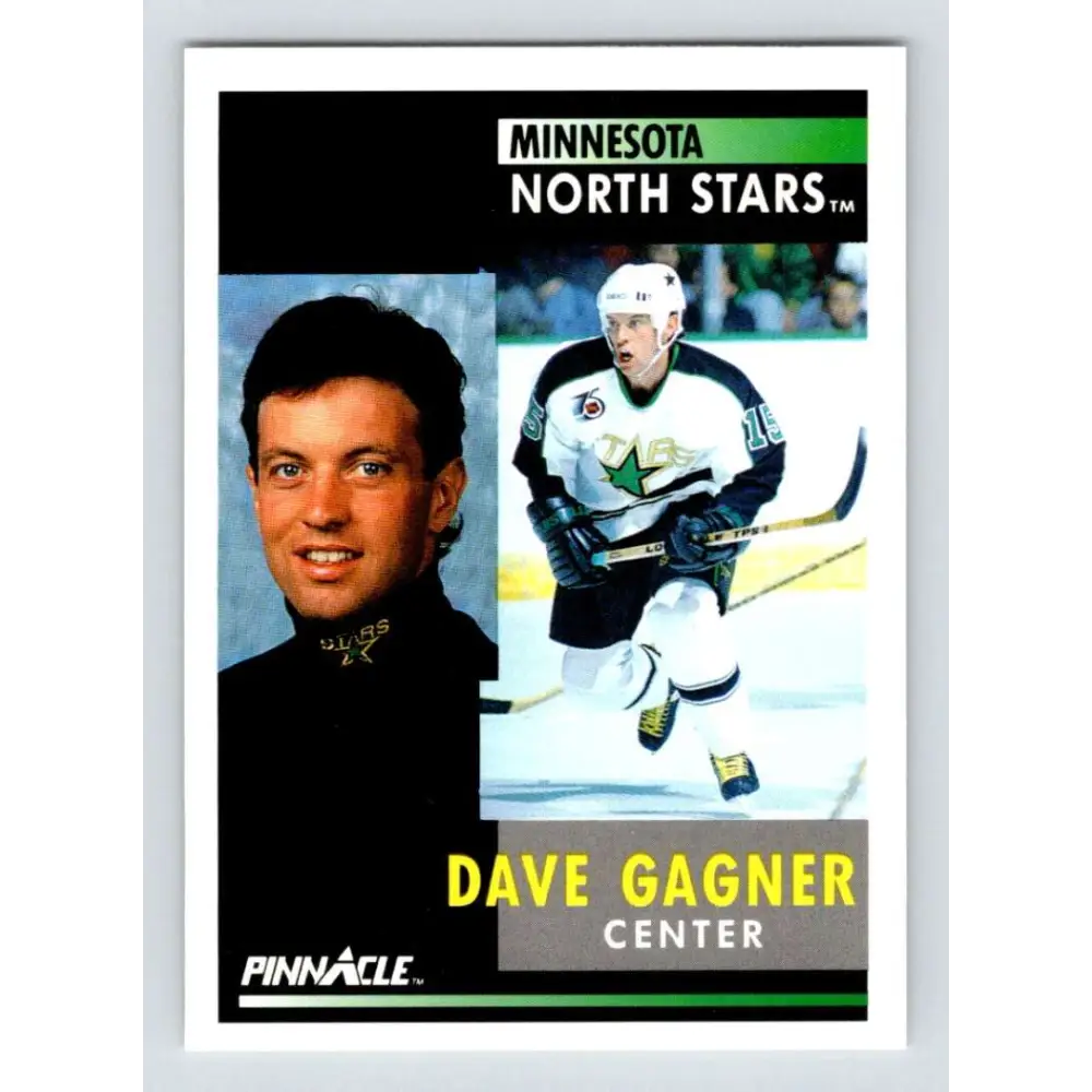 1991-92 Pinnacle #71 Dave Gagner NM-MT Minnesota North Stars Hockey Card Image 1