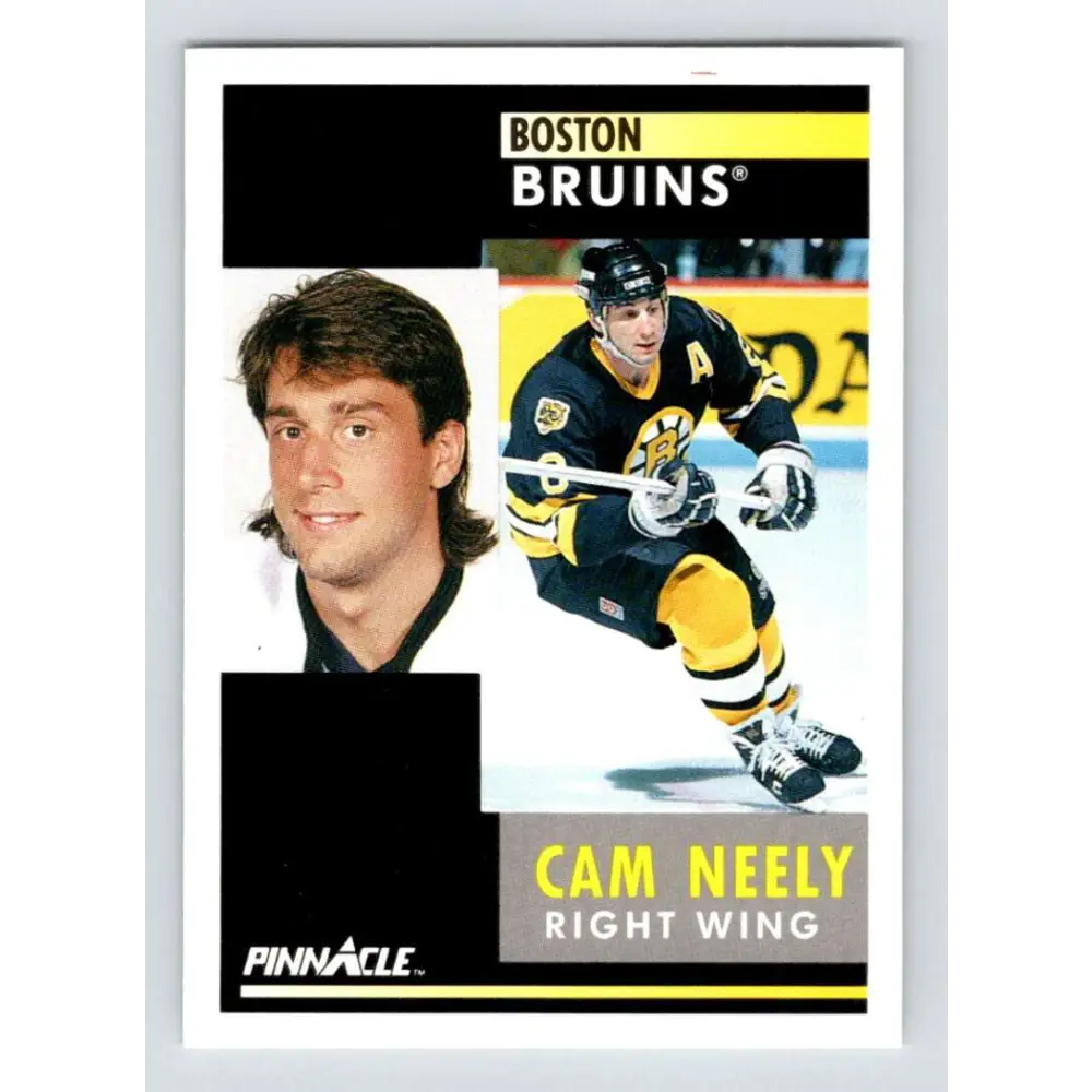 1991-92 Pinnacle #78 Cam Neely NM-MT Boston Bruins Hockey Card Image 1
