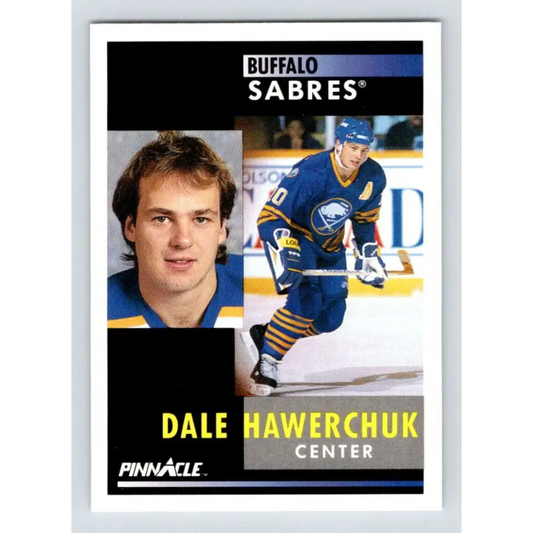 1991-92 Pinnacle #80 Dale Hawerchuk NM-MT Buffalo Sabres Hockey Card Image 1