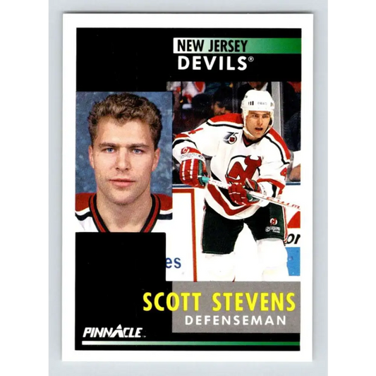 1991-92 Pinnacle #81 Scott Stevens NM-MT New Jersey Devils Hockey Card Image 1