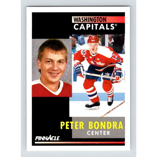 1991-92 Pinnacle #87 Peter Bondra NM-MT Washington Capitals Hockey Card Image 1