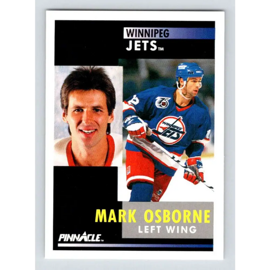 1991-92 Pinnacle #96 Mark Osborne NM-MT Winnipeg Jets Hockey Card Image 1