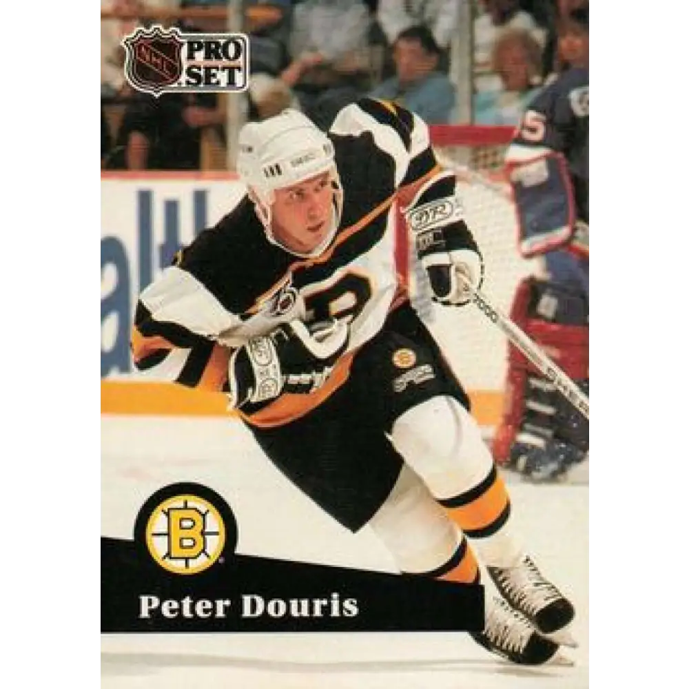 1991-92 Pro Set #347 Peter Douris NM-MT Boston Bruins Hockey Card Image 1