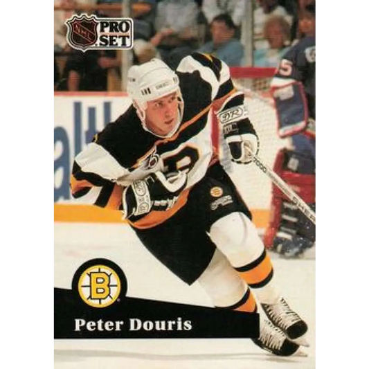 1991-92 Pro Set #347 Peter Douris NM-MT Boston Bruins Hockey Card Image 1