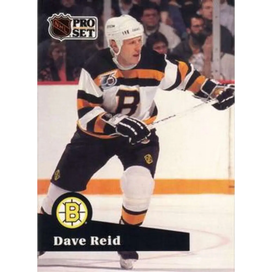 1991-92 Pro Set #348 David Reid NM-MT Boston Bruins Hockey Card Image 1