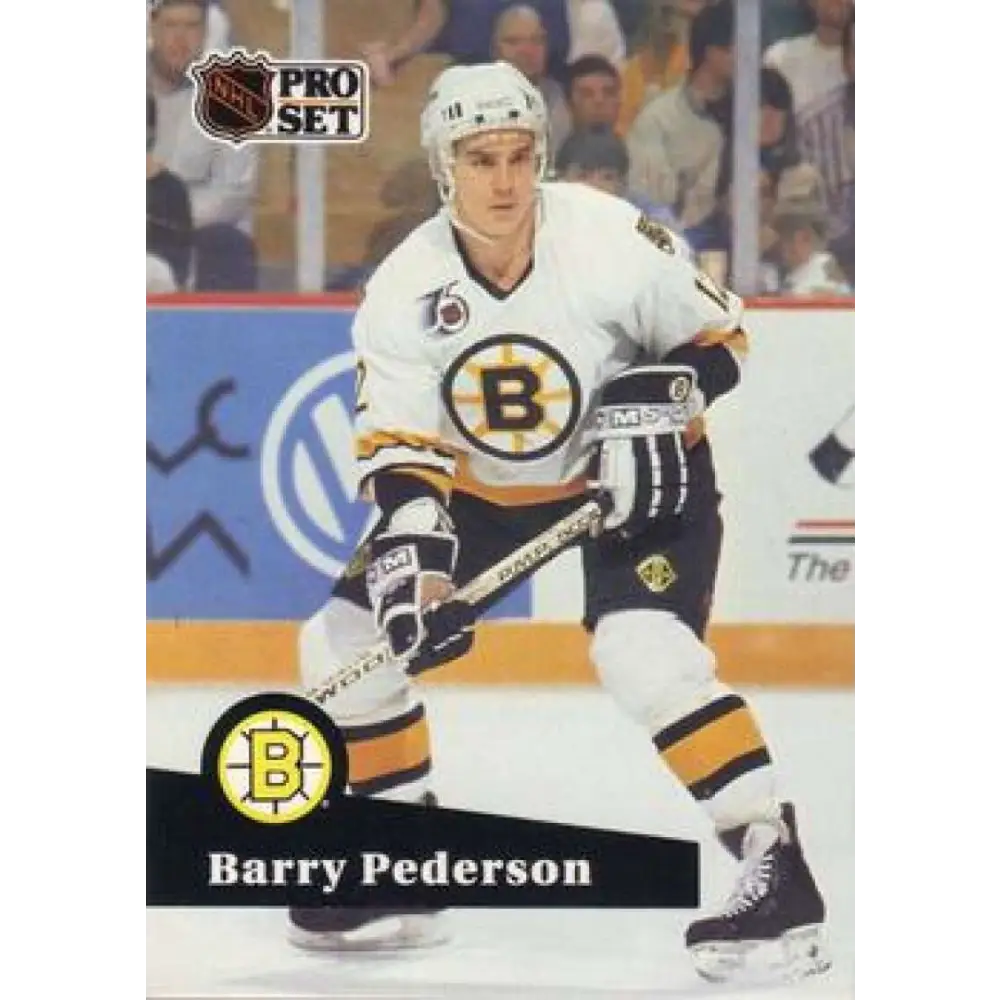 1991-92 Pro Set #351 Barry Pederson NM-MT Boston Bruins Hockey Card Image 1