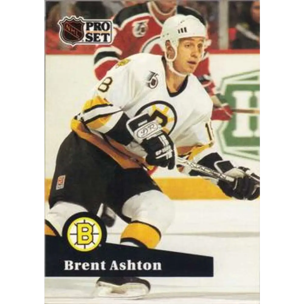 1991-92 Pro Set #352 Brent Ashton NM-MT Boston Bruins Hockey Card Image 1