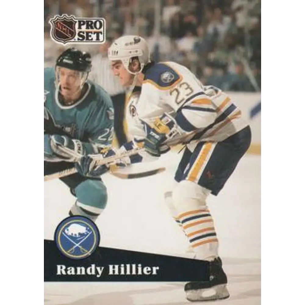 1991-92 Pro Set #360 Randy Hillier NM-MT Buffalo Sabres Hockey Card Image 1