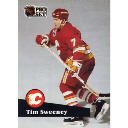 1991-92 Pro Set #364 Tim Sweeney NM-MT Calgary Flames Hockey Card Image 1