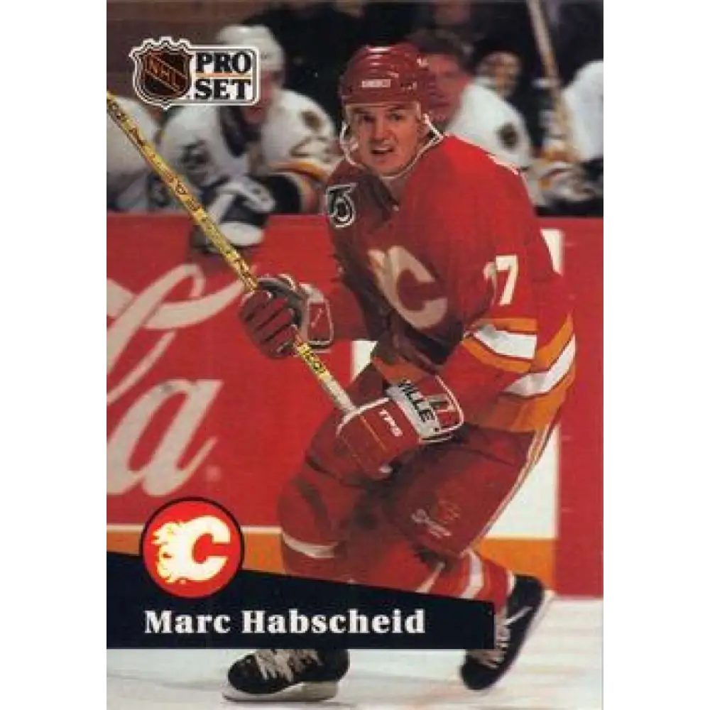 1991-92 Pro Set #365 Marc Habscheid NM-MT Calgary Flames Hockey Card Image 1