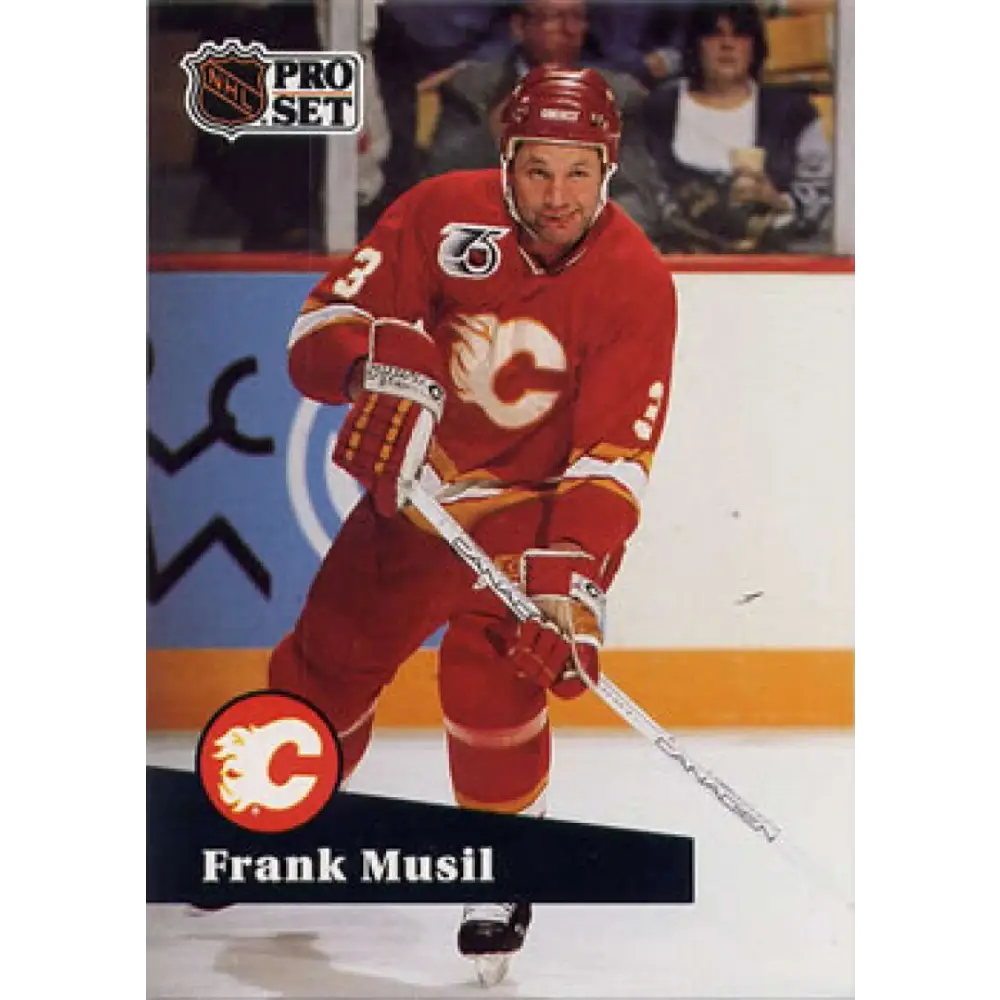 1991-92 Pro Set #368 Frank Musil NM-MT Calgary Flames Hockey Card Image 1