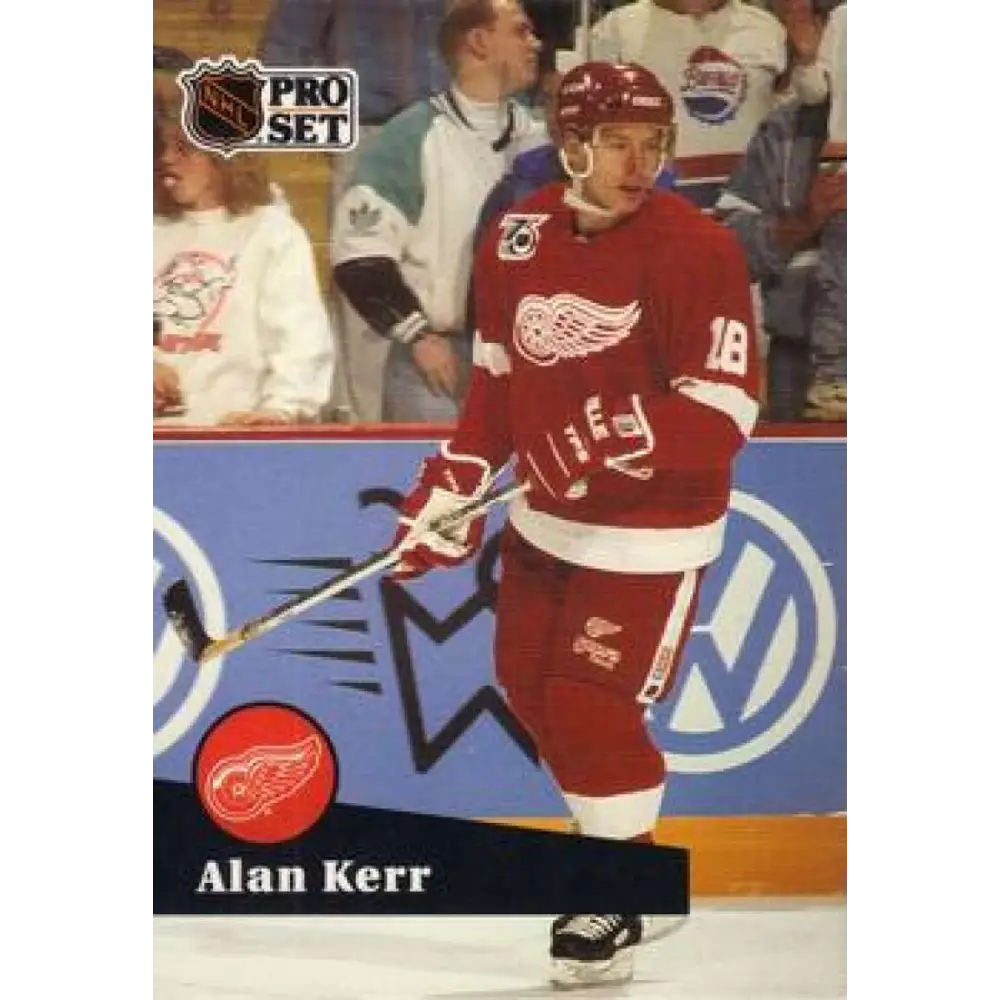 1991-92 Pro Set #376 Alan Kerr NM-MT Detroit Red Wings Hockey Card Image 1