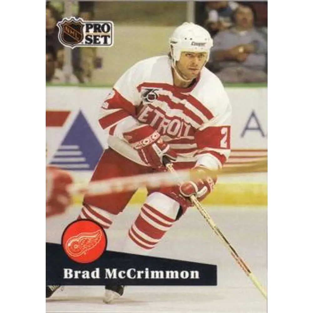 1991-92 Pro Set #377 Brad McCrimmon NM-MT Detroit Red Wings Hockey Card Image 1