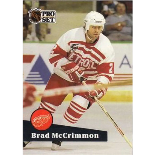 1991-92 Pro Set #377 Brad McCrimmon NM-MT Detroit Red Wings Hockey Card Image 1
