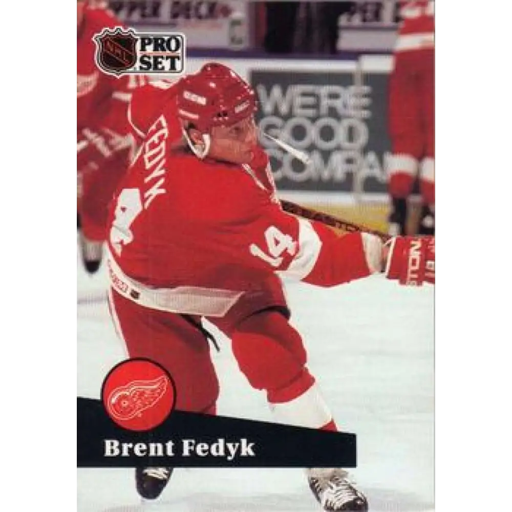 1991-92 Pro Set #379 Brent Fedyk NM-MT Detroit Red Wings Hockey Card Image 1