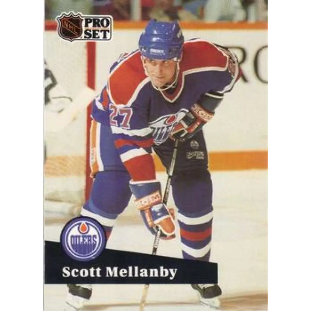 1991-92 Pro Set #383 Scott Mellanby NM-MT Edmonton Oilers Hockey Card Image 1