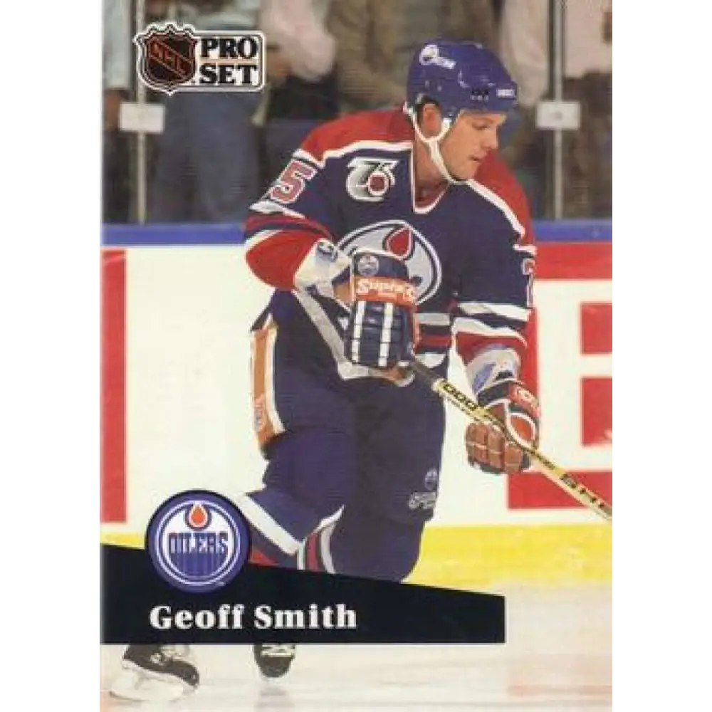 1991-92 Pro Set #384 Geoff Smith NM-MT Edmonton Oilers Hockey Card Image 1