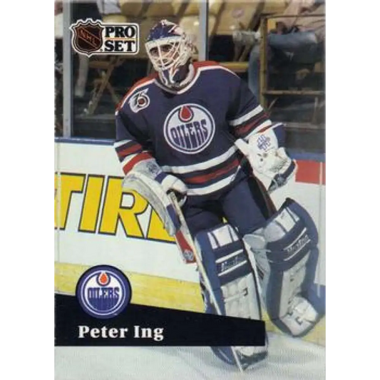 1991-92 Pro Set #388 Peter Ing NM-MT Edmonton Oilers Hockey Card Image 1