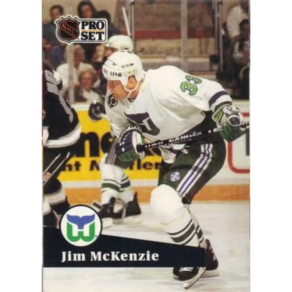 1991-92 Pro Set #391 Jim McKenzie NM-MT Hartford Whalers Hockey Card Image 1