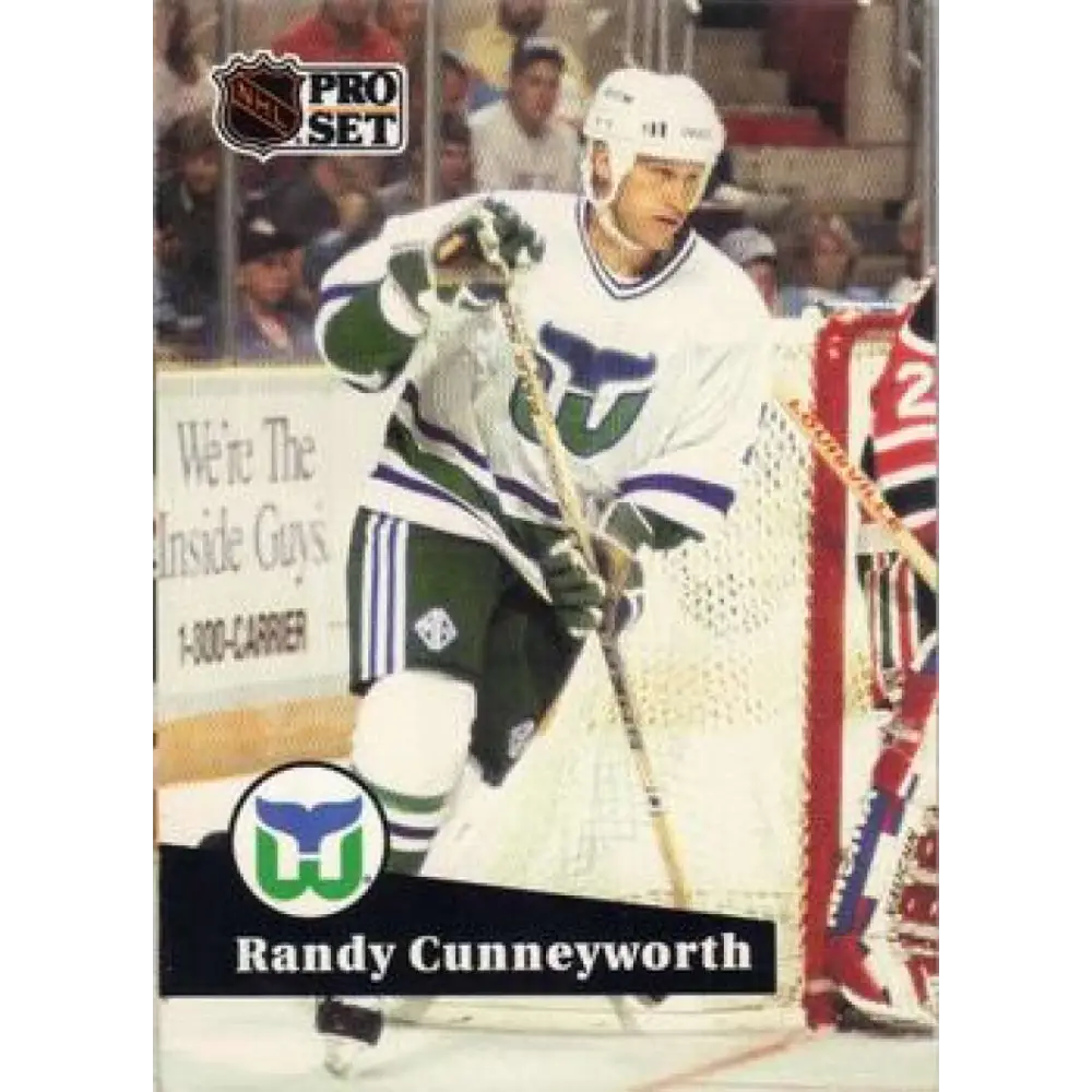 1991-92 Pro Set #392 Randy Cunneyworth NM-MT Hartford Whalers Hockey Card Image 1