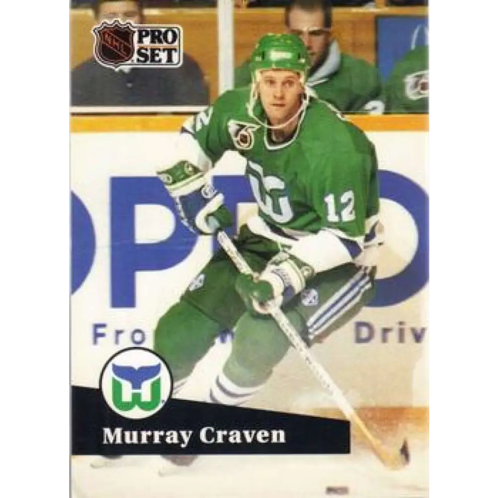 1991-92 Pro Set #393 Murray Craven NM-MT Hartford Whalers Hockey Card Image 1