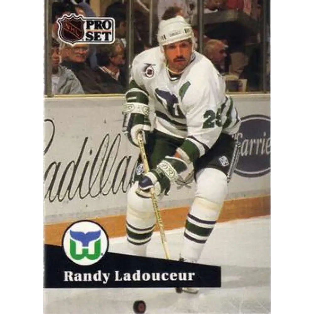 1991-92 Pro Set #396 Randy Ladouceur NM-MT Hartford Whalers Hockey Card Image 1
