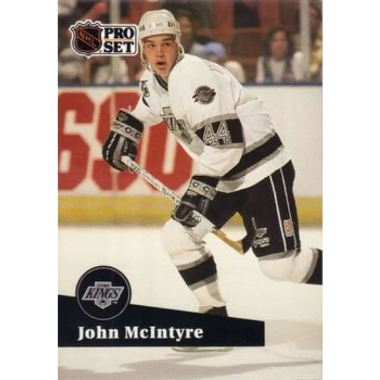 1991-92 Pro Set #401 John McIntyre NM-MT Los Angeles Kings Hockey Card Image 1