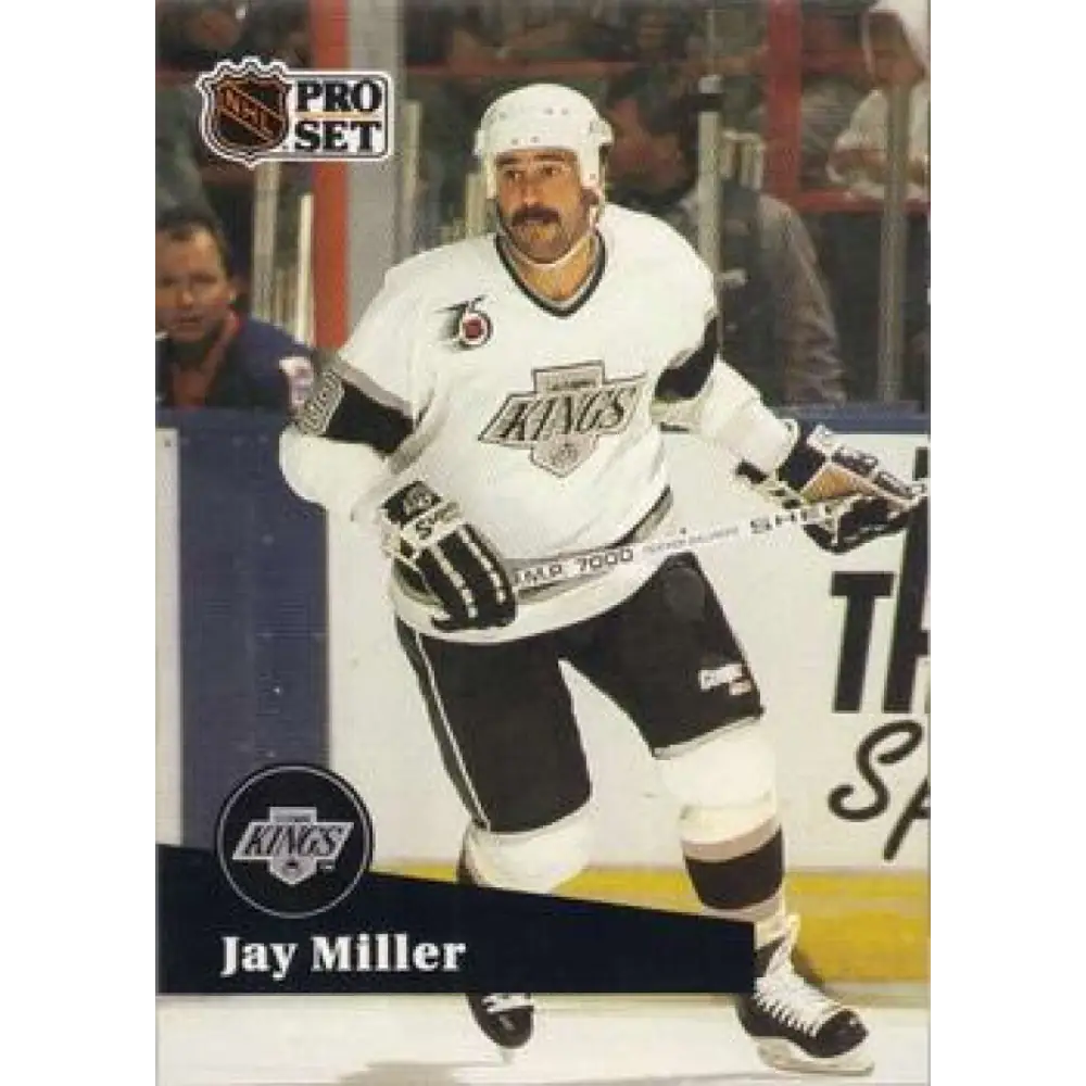 1991-92 Pro Set #402 Jay Miller NM-MT Los Angeles Kings Hockey Card Image 1