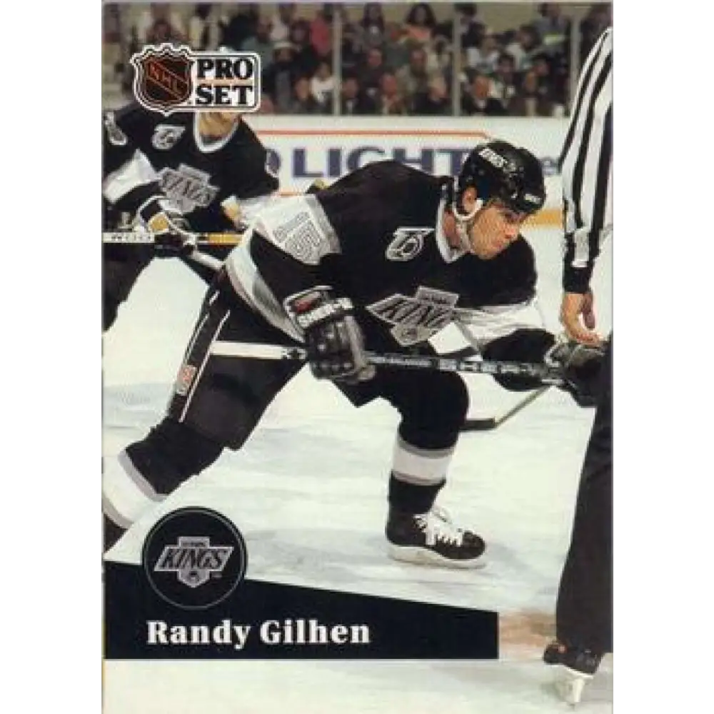1991-92 Pro Set #403 Randy Gilhen NM-MT Los Angeles Kings Hockey Card Image 1