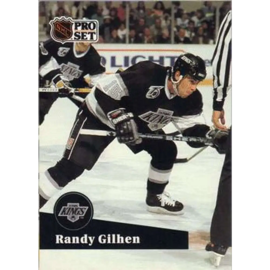 1991-92 Pro Set #403 Randy Gilhen NM-MT Los Angeles Kings Hockey Card Image 1