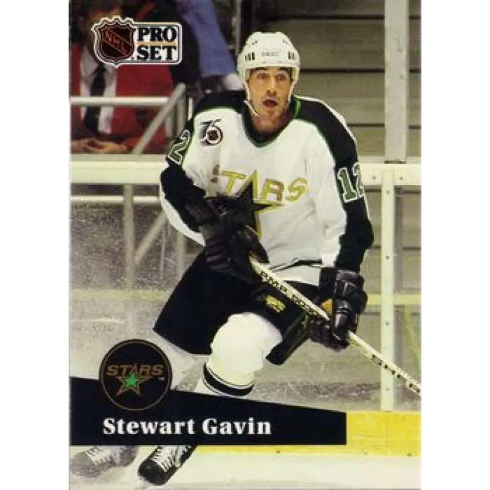 1991-92 Pro Set #404 Stewart Gavin NM-MT Minnesota North Stars Hockey Card Image 1