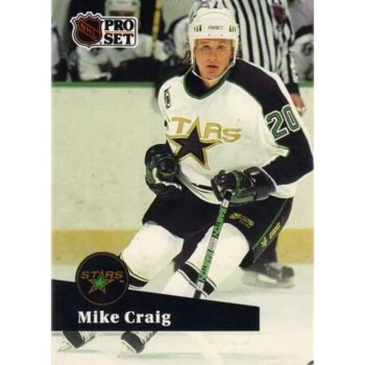1991-92 Pro Set #405 Mike Craig NM-MT Minnesota North Stars Hockey Card Image 1