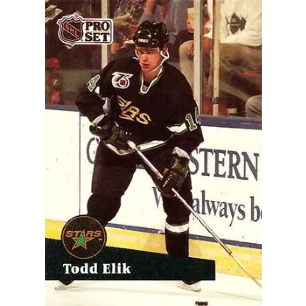 1991-92 Pro Set #410 Todd Elik NM-MT Minnesota North Stars Hockey Card Image 1