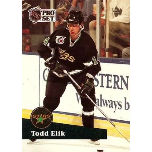 1991-92 Pro Set #410 Todd Elik NM-MT Minnesota North Stars Hockey Card Image 1