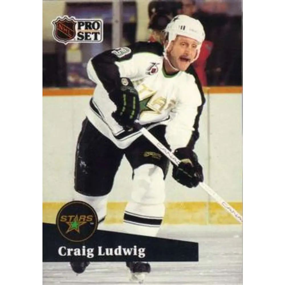1991-92 Pro Set #411 Craig Ludwig NM-MT Minnesota North Stars Hockey Card Image 1