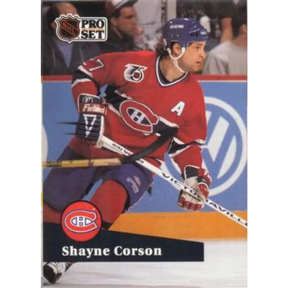 1991-92 Pro Set #413 Shayne Corson NM-MT Montreal Canadiens Hockey Card Image 1