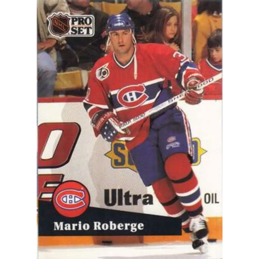 1991-92 Pro Set #415 Mario Roberge NM-MT Montreal Canadiens Hockey Card Image 1