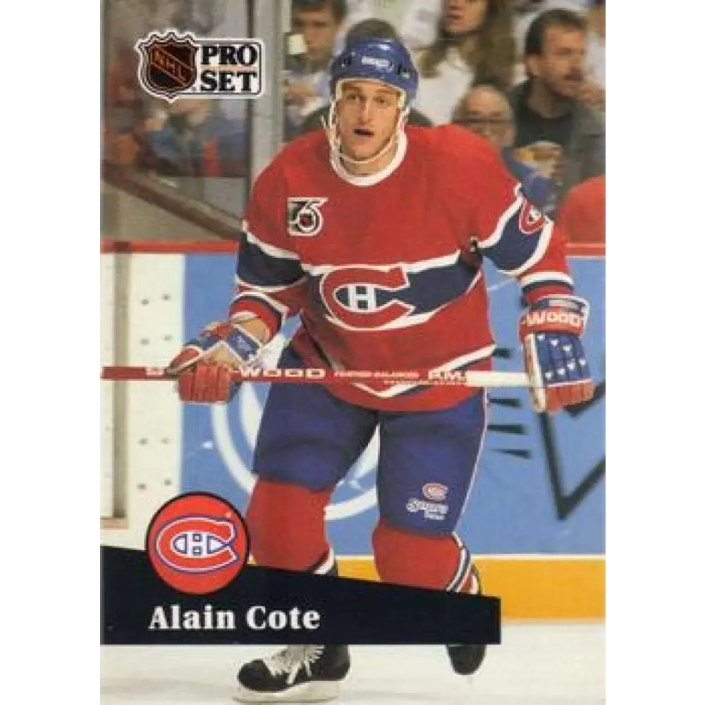 1991-92 Pro Set #417 Alain Cote NM-MT Montreal Canadiens Hockey Card Image 1