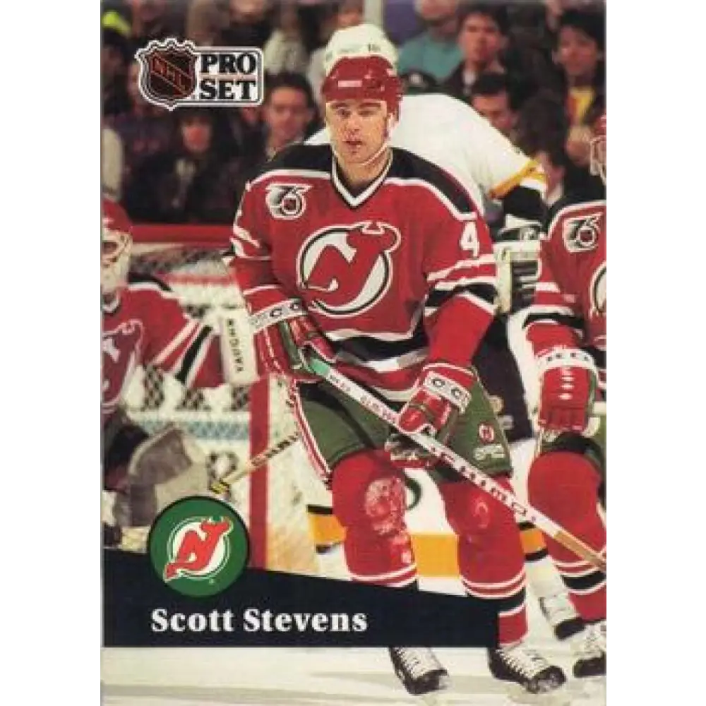 1991-92 Pro Set #423 Scott Stevens NM-MT New Jersey Devils Hockey Card Image 1